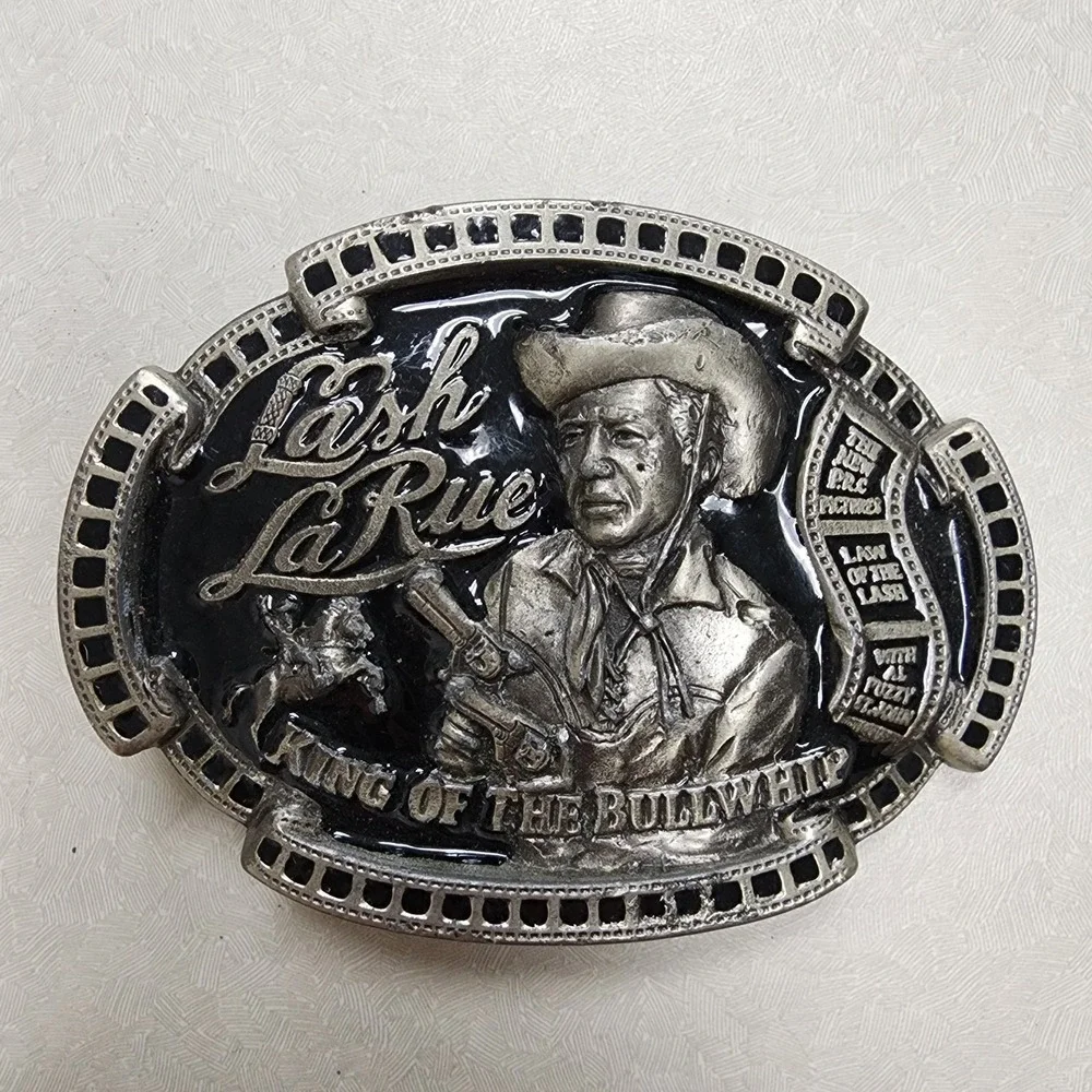 Lash LaRue Belt Buckle Limited Edition 1993 King Of Bullwhip Western Movie Star